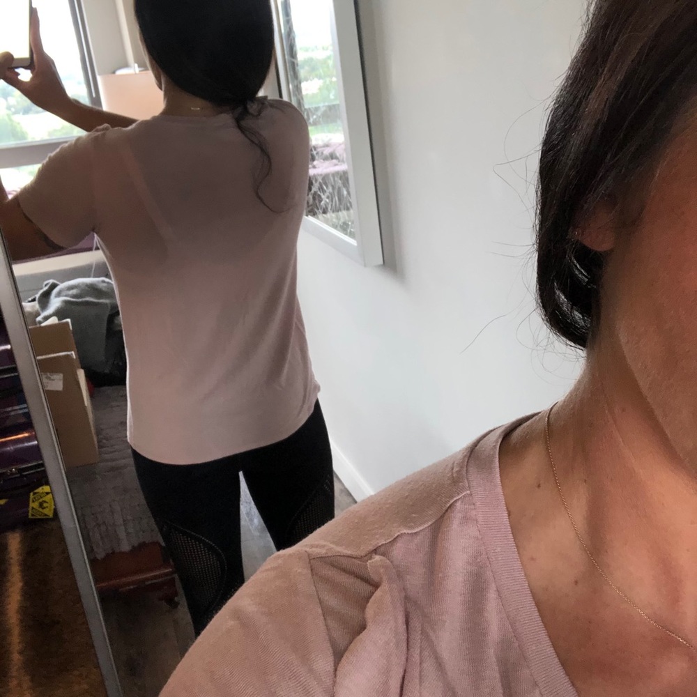 Express Pink Ruffled T-shirt - Picture 5 of 5